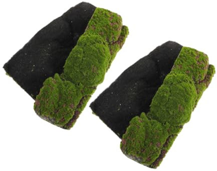 Tofficu 2 Pelouse Simulée De Mousse Synthétique Artificiel Simulation Décor De l'herbe Tapis Fausse Herbe pour L'artisanat Coton Perlé Green