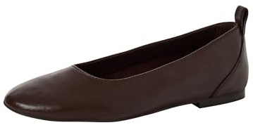 Tamaris Damen Ballerina Leder flach, braun, 37 EU