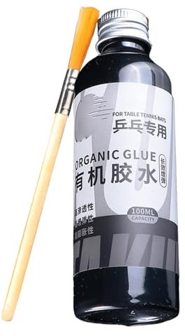 100ML Table Tennis Paddle Glue with Brush - Natural Polymer Formula, High - Elasticity Adhesive for Racket Rubber & Sponge, Quick - Drying & Easy to Apply