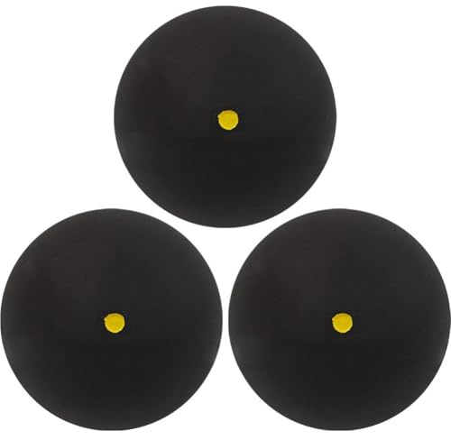Keuyeo Squashbälle, 3 Stücke Professioneller Gummi-squashball Für Squashschläger Einzelner Roter Blauer Gelber Punkt Schneller Speedball Für Anfänger