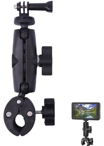 Actionkameras Fahrradhalterung, Actionkamera Halterung für Fahrrad und Motorrad, 360° Drehbare Lenkerhalterung, Universell Kompatibel für Actionkameras, Einfache Montage