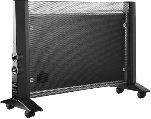 Nyxi Mica Oil Free Panel Electric Heater – 2000W Free Standing, 3 Heat Settings, Adjustable Thermostat, Overheat Protection, Portable & Lightweight for Home & Office