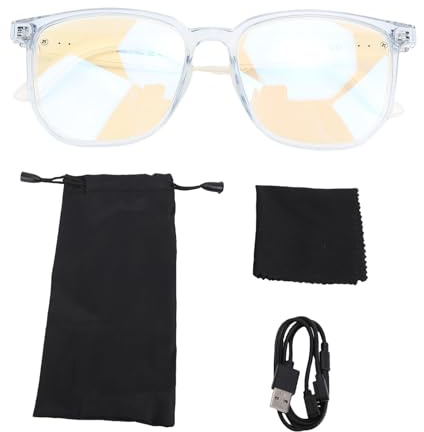 WOHPNLE Ai Smart-Brille, Aufnahmebrille mit Display, Blaulichtfilter-Linsen, fortschrittliche Bluetooth 5.4-Technologie, IPX5-Wasserdichtigkeit, für Männer, Frauen, Freizeit, Arbeit und (Blau)
