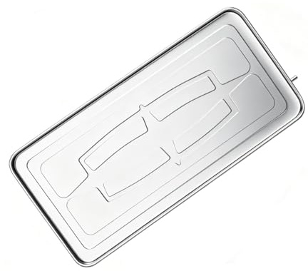 Piatto Condensa Split per Condizionatore Portatile, Piatto Raccogli Acqua Condensa in Acciaio Inox, Include Tubi Flessibili, Fascette e Cavi Metallici, per uso Interno ed Esterno(84x38x3cm)