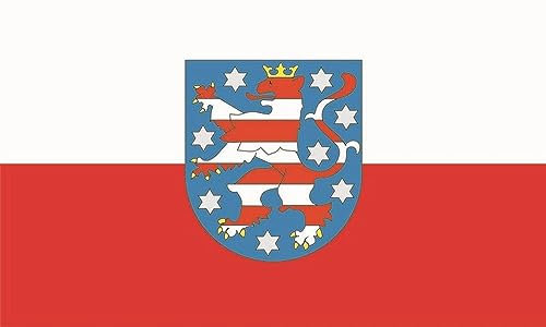 Flagge Thüringen 90 x 150 cm Fahne mit 2 Ösen 100g/m² Stoffgewicht