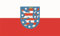 Flagge Thüringen 90 x 150 cm Fahne mit 2 Ösen 100g/m² Stoffgewicht