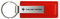 Ford Mustang Tri-Bar Logo Red Leather Car Key Chain