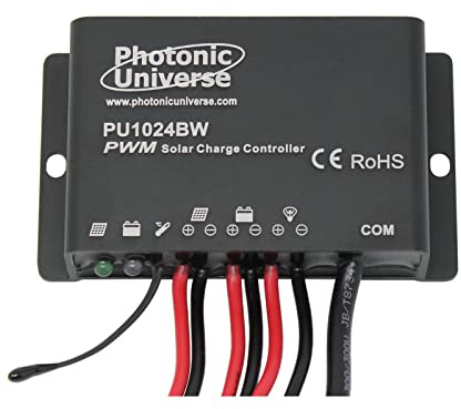 Waterproof 10A 12V/24V solar charge controller/regulator for caravans, motorhomes, campervans, boat, yacht and marine applications