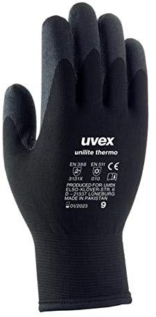 Uvex 60593 11 Unilite Thermo-Sicherheits-Handschuhe, Größe: 11, schwarz