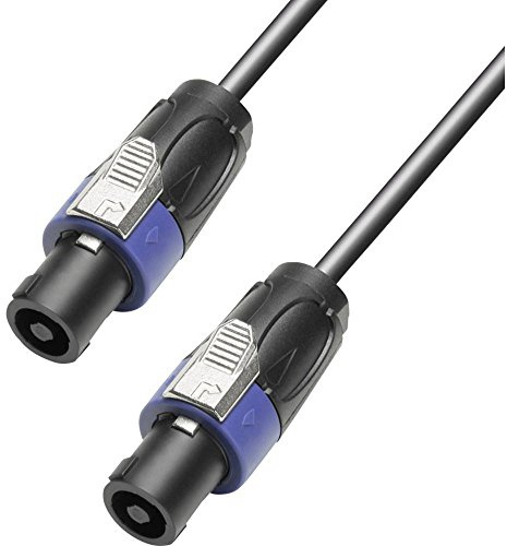 Adam Hall Cables 4 STAR 4 x 2.5 SPEAKER 10m - Lautsprecherkabel, 4-Pol Lautsprechersteckverbinder auf 4-Pol Lautsprechersteckverbinder, schwarz, 10m