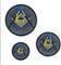 hegibaer 3er Set Masonic Mason Winkel und Zirkel Freimaurer Patch Aufbügler Aufnäher 0804