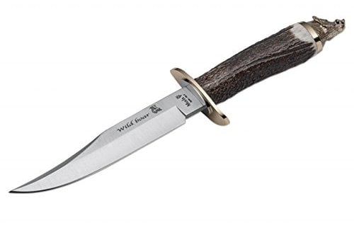 Muela Fahrtenmesser Wildboar Hirschhorn, Braun, M