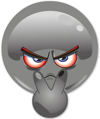 Smile-Aufkleber see you I 15 cm - schwarz I Sticker lustig für Laptop Koffer Kühlschrank Tür Motorrad Roller Auto-Aufkleber I wetterfest I kfz373