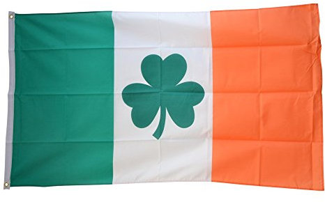 Flaggenfritze Fahne/Flagge Irland mit Shamrock Symbol + gratis Sticker