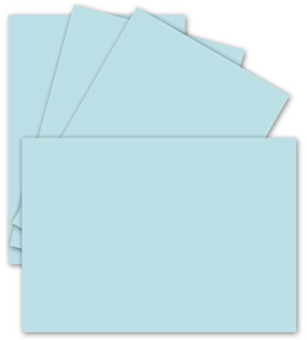 25 Einzel-Karten DIN A6-10,5 x 14,8 cm - 240 g/m² - Hell-Blau - Tonkarton - Bastelpapier - Bastelkarton- Bastel-karten - blanko Postkarten