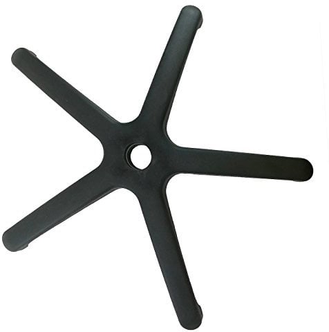 TUKA Base Silla Oficina 5 Radios, Nylon alta calidad base de repuesto para silla de ordenador, para 11 mm ruedas, Negro, TKD5101