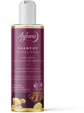 Ayluna Naturkosmetik Shampoo Feines Haar Wurzelstärke mit Bio-Ingwer & Bio-Süßholzwurzel 250 ml