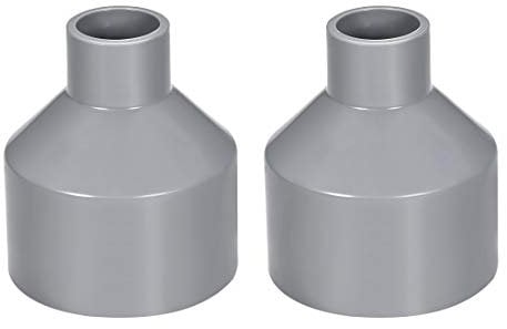 sourcing map 2 Stk. PVC Reduzierkupplung, DWV Rohrverschraubung, grau 50 mm x 20 mm