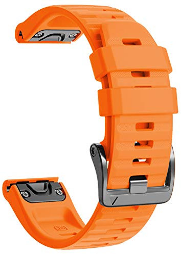 NotoCity für Garmin Fenix 5x/5x Plus/6x/6x Pro Armband, Quickfit 26mm für Garmin Fenix 7x/7x Pro/Fenix 3/3 HR/8 51mm, Uhrenarmband für Enduro 2, Instinct 2X, Epix Pro 51mm, Quatix 7x(Orange)