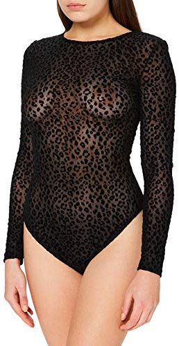 Urban Classics Damen Ladies Flock Lace Body Base Layer, Schwarz, 5XL EU