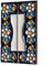 Hausfliesen, Keramik, Zahlen und Buchstaben, Blumenmuster, Fliesengröße: 7,5 x 2 x 2,5 cm, Blau