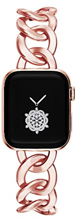 KAGOWEAR 38/40/41mm Rose Gold Smartwatch Bands for Women Apple Watch Straps Series SE 3/9/8/7/6/5/4/SE, Stylish Adjustable Replacement Metal Watch Bracelet for Iwatch Band SE 3/9/8/7