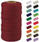 Uiopa Corda Macrame 2mm x 100m, Natural Cotone Filo Macrame Corda Colorata Spago Fai da Te Cordoncino per Uncinetto, Arazzo da Parete, Appendere Le Piante, Decorazioni, Acchiappasogni (Vino Rosso)