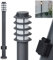 Außenwegeleuchte Tunes mit 2 Steckdosen, moderne Sockelleuchte aus Metall/Kunststoff in Anthrazit/Weiß, Wegeleuchte 110 cm, Gartenlampe, E27, Gartenbeleuchtung IP44, ohne Leuchtmittel