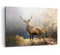 ARTTOR Wandbilder Dekoration Wohnzimmer Licht Hirsch Wald Bilder auf Leinwand 120x80cm Leinwandbild Schlafzimmer Küche Deko Wand Kunstdruck Art Groß XXL Wanddeko Bild Wall Decor Canvas AA120x80-4452