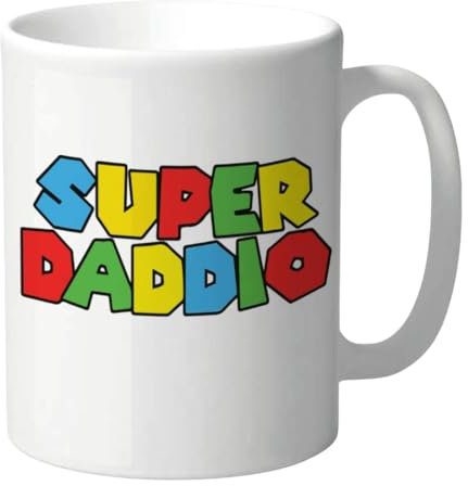 Wanky Candles Fathers Day Mug Super Daddio Gamer Dad Fun Father's Day CMUG182