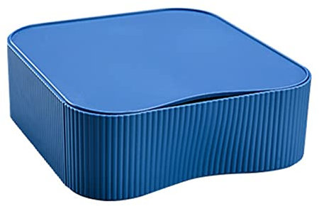TUKA-i-AKUT Stapelbar Desktop Organizer Schubladenbox Frei Kombinierbar, Schreibtisch Storage Utensilienbox, Make-up Kosmetik Schmuck Aufbewahrungsschubladen, 23x22x8cm TKD8610 Blau