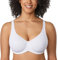 Delimira Women's Support Bra Padded Plus Size Underwired Full Cup T Shirt Seamless Bra White 34F
