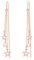 VONALA Rose Gold Star Earrings 925 Sterling Silver Threader EarringsPull Through Earrings Dangly Drop Earrings Jewellery Gift for Women Girls
