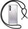 Pnakqil Collier Coque pour Samsung Galaxy A14 5G avec Cordon, Réglable Lanyard Housse Transparente Silicone Anti-Chute Etui pour Samsung A14 5G 6.6 Pouces, Ètuis à Bandoulière, Noir