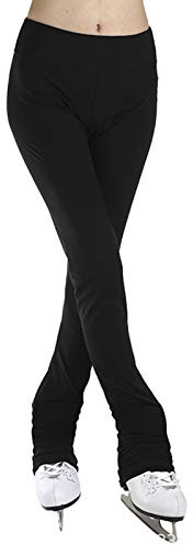 NISMIA Frauen Eiskunstlauf Crystal Trainingshose Figure Skating, Frauen Mädchen Ice Skating Hosen, Praxis Schlittschuhlaufen Legging Strumpfhose mit Strass Spirale (Size : 170cm)