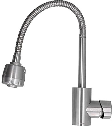 Alvinlite Robinet d'eau universel en acier inoxydable pour lavabo de salle de bain Robinet d'eau chaude et froide avec 2 vitesses pour cuisine à domicile quooker bouillante