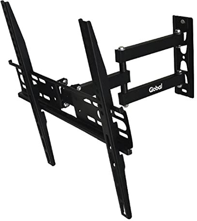 TV-Halterung, lange Verlängerung, Eck-Wandhalterung, TV-Halterung, passend für 66 bis 160 cm (26 bis 63 Zoll) Flach-/Curve-Fernseher, VESA 400x400 mm