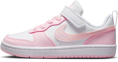Nike Court Borough Low RECRAFT (TD), Sneaker Bambini e ragazzi, White/Pink Foam, 26 EU