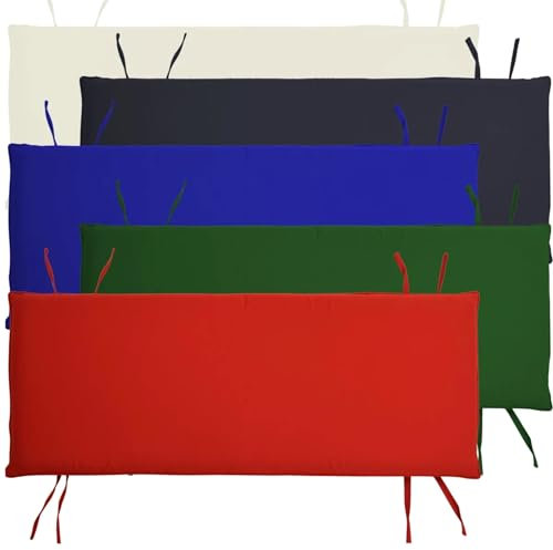 Teako Design Bankauflage 90 cm x 40 cm für Gartenbank Ferrara TB-1062, Sitzkissen, Sitzkissen Outdoor, Bequeme Sitzmöglichkeit, Bankpolster, Outdoor-Kissen, Gartengestaltung (Blau)