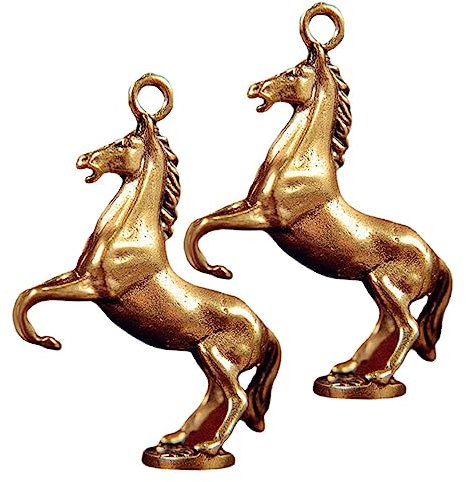 STOBOK 10stücke Retro Messing Schlüsselanhänger Pferde Pendant Dekoration Tiercharme Für Schlüssel Taschen Schmuckherstellung Langlebig Und Detailreich Für Kreative Projekte
