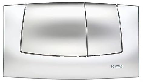 Schwab ONDA 227747 Dual-Flush Flushing Plate Gloss/MATT Chrome, Compatible with The 187 UP Concealed Cistern, Wall-Mounted, 1 in Pack