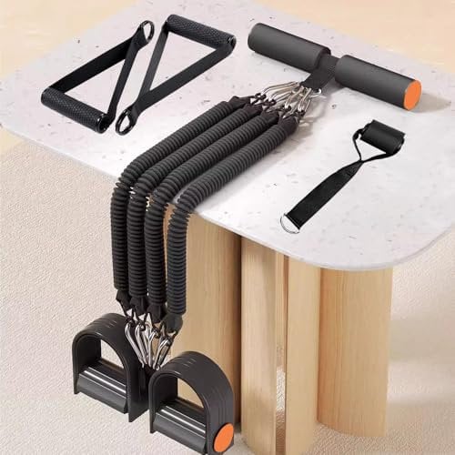 Multifunktionaler Sport-Pedalabzieher, Elastisches Sit-Up-Spannseil, Effizientes Training, Heimfitness, 4-Röhren-Spannseil-Fußbetätigtes Widerstandsband Für Bauch, Taillen, Arm, Beintraining Usw