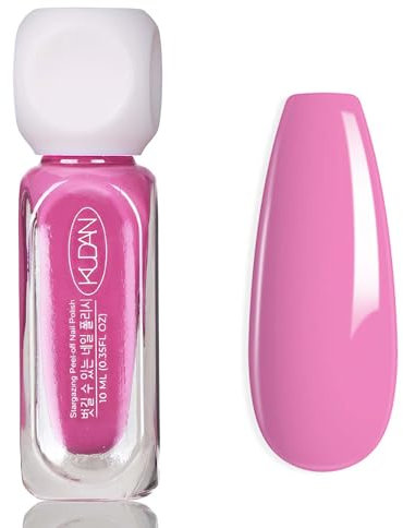 Pink Nail Polish - Dusky Pink Nail Varnish - Summer Coloured Grey Pink Quick Dry Nail Varnish - Water Based Chip Resistant No Need UV Air Dry DIY Nail Art (Dark Pink)