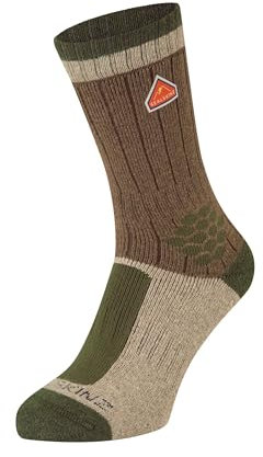 SEALSKINZ Gresham Socken aus recycelter Wolle, mittelgroßer Farbblock, aus recycelter Wolle, mittelgroß, rot, L