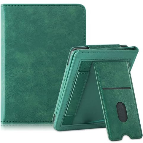 Xuanbeier Étui de Protection Compatible avec Kobo Clara Color/BW/2E & Tolino Shine Color/5/4 6 e-Book avec Dragonne et Fonction Veille/Réveil Automatique, Vert