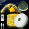 Yizhet 10m Camping Lichterkette Solar – Wiederaufladbare Outdoor LED Lichterkette mit USB, wasserdicht, tragbar, perfekt für Camping und Garten (Warmweiß)
