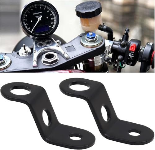 Hoclauho Set of 4 Oil Reservoir Brackets, Motorcycle Accessories, Metal Fixing for Brake Fluid Reservoir, Heavy Duty Screw Mounting, Motorcycle Brake Fluid Holder