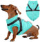 JoyDaog Hundejacke mit Geschirr, mit Fleece gefüttert, warmer Welpenmantel für den Winter, weich, winddicht, mittelgroße Hundeweste, Blau, Größe L