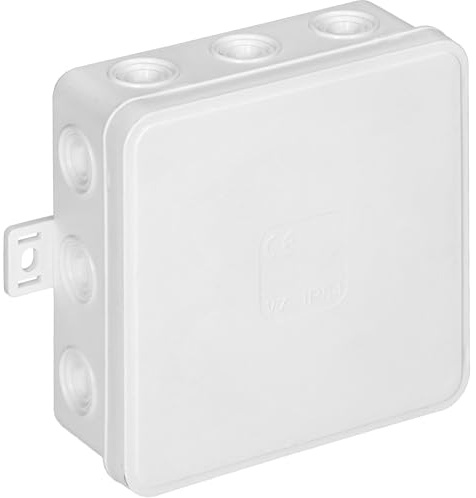 Miratic Abzweigdose Wasserdicht IP54 Verteilerdose Außen Wasserdicht mit 12 Gummidrüsen Abzweigdose Aufputz Robuste und Sichere Elektroinstallation für Außenbereiche (Weiß)