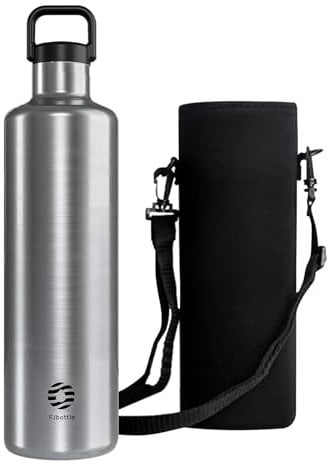 Magcheer 1.75L Stainless Steel Water Bottle-Double Wall Vacuum Insulated Water Bottle | Eco Friendly Reusable | BPA Free and Leakproof Thermos | 1750ml Eco Water Bottle for Hot & Cold Drinks, Sliver